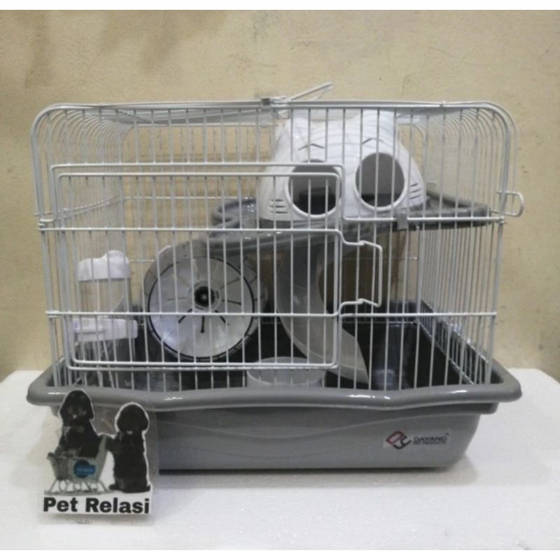 Jual Kandang Hamster Minimalis Fullset Dayang Cage M010 Dua Tingkat ...