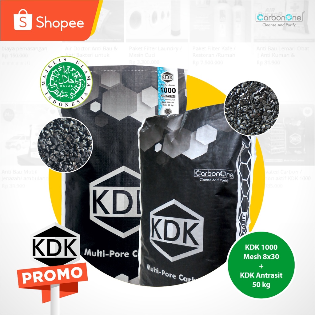 Jual Media Filter Air PDAM Air Keruh dan Kuning Karbon + Antrasit
