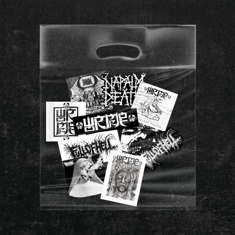 Jual Grindcore Sticker Pack Vinyl Napalm Death Full of Hell Wormrot ...