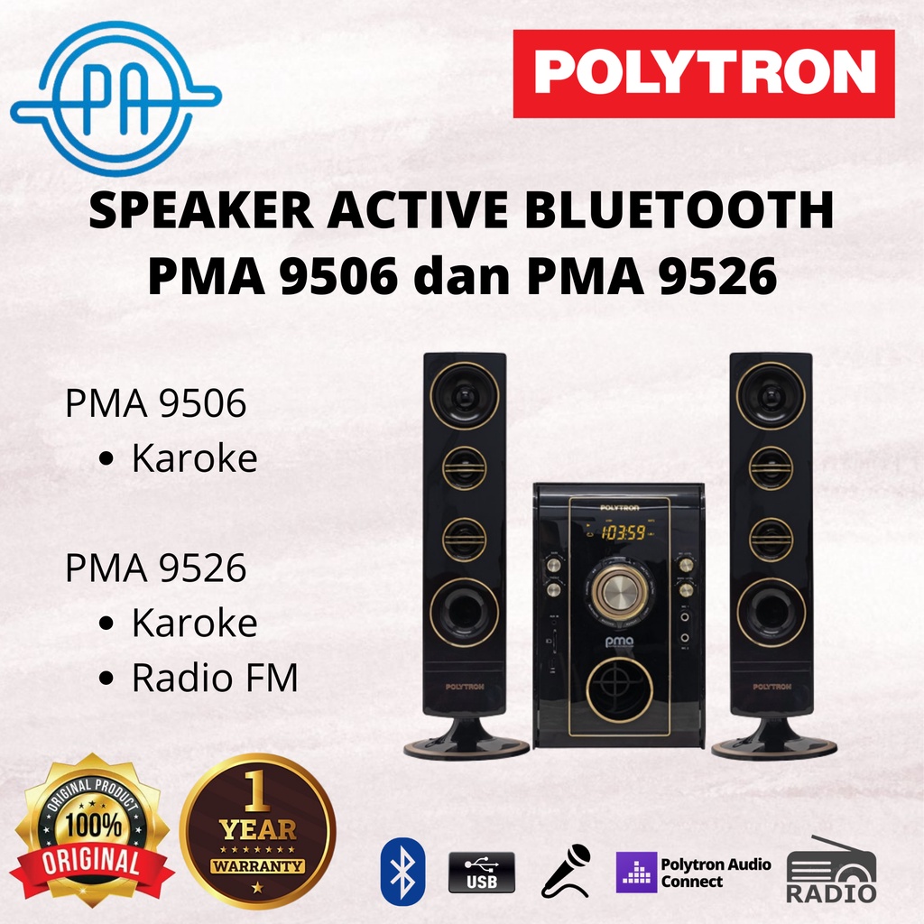 Jual SPEAKER POLYTRON PMA9506 PMA 9506 / PMA 9526 PMA9526 BLUETOOTH ...