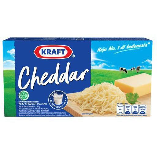 Jual Art9f9Et--Keju Kraft Cheddar Cheese 165gr | Shopee Indonesia