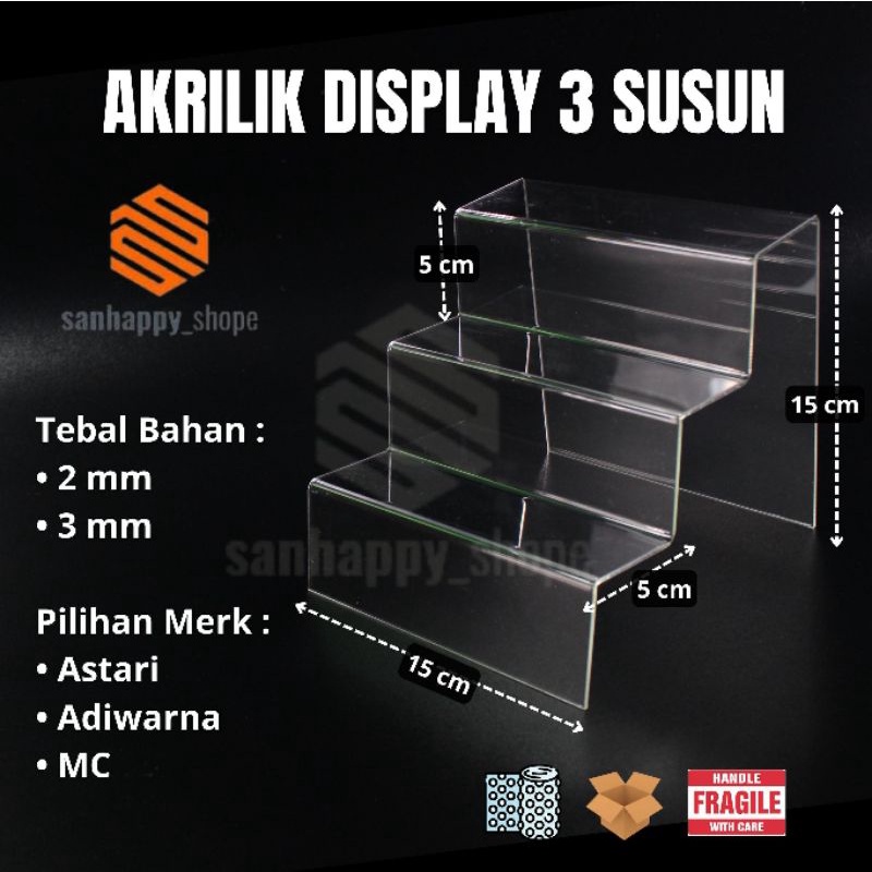 Jual Akrilik Display 3 Susun Pajangan-Figura - Acrylic Display 3 Susun ...