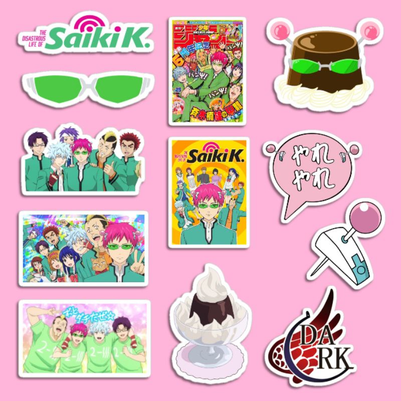Jual Sticker Anime Saiki Saiki K stiker saiki anime merch stiker hp ...