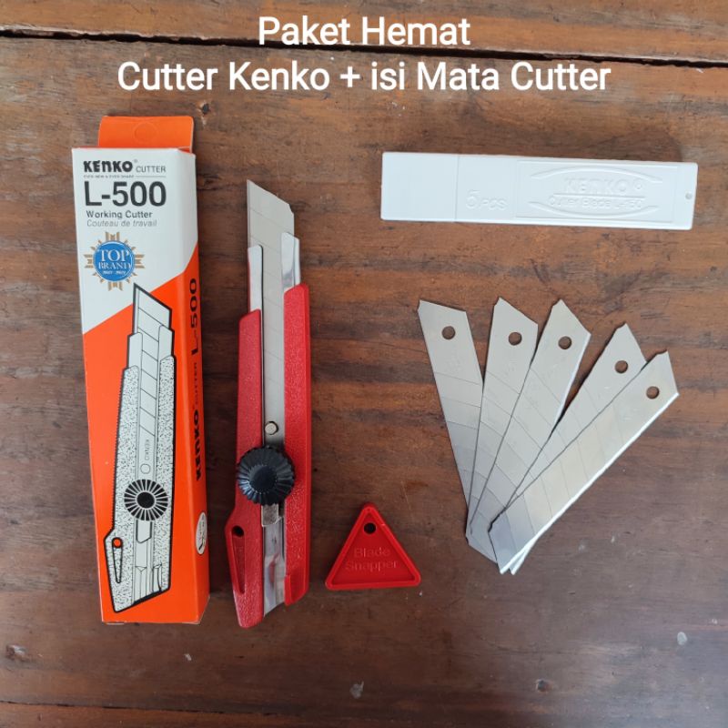 Jual Paket Cutter Silet Kenko Besae L Isi Mata Pisau Cutter Kenko