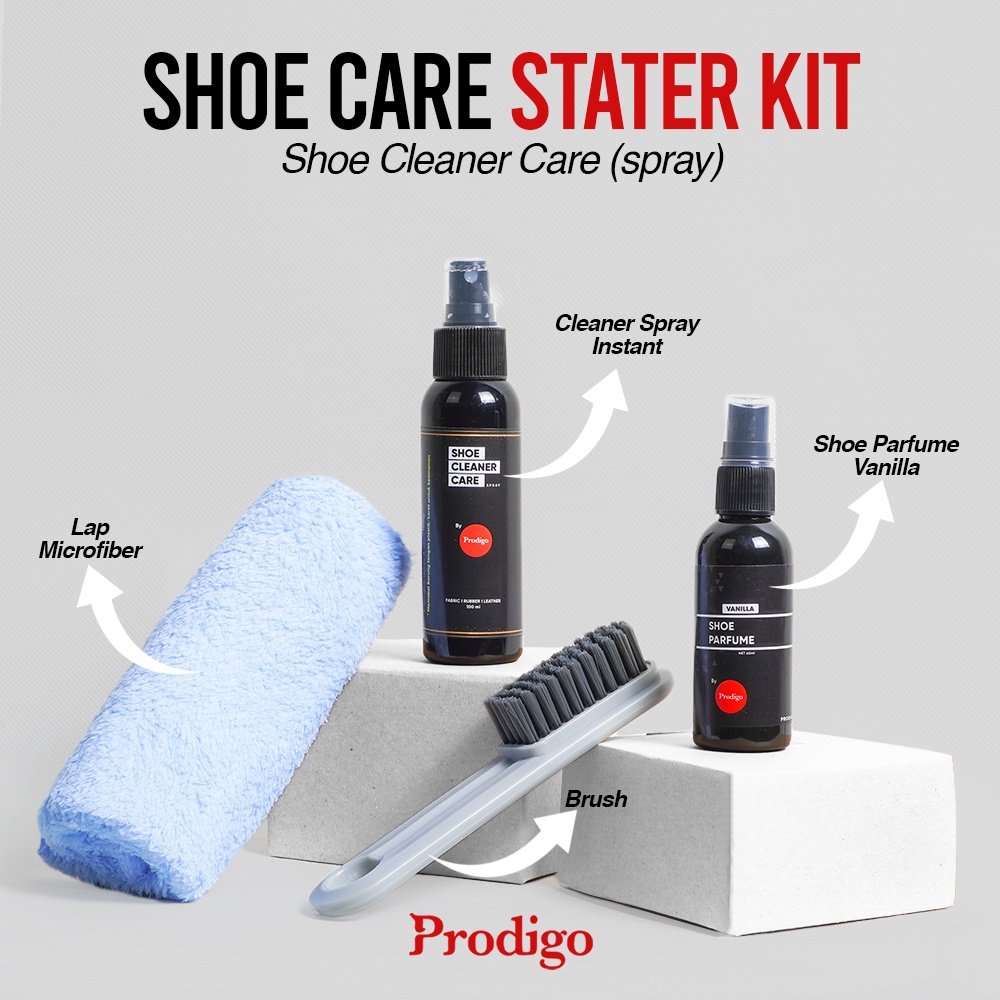 Jual Prodigo Shoecare * shoe cleaner starter kit paket lengkap sabun