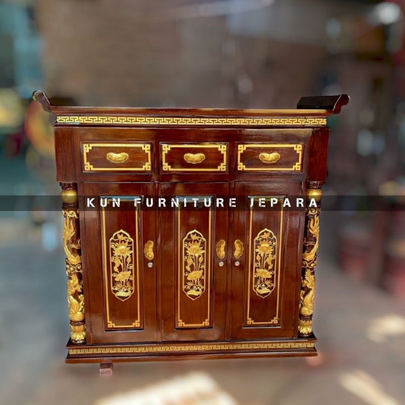 Jual meja altar naga kayu jati meja sembahyang Imlek Meja sembahyang