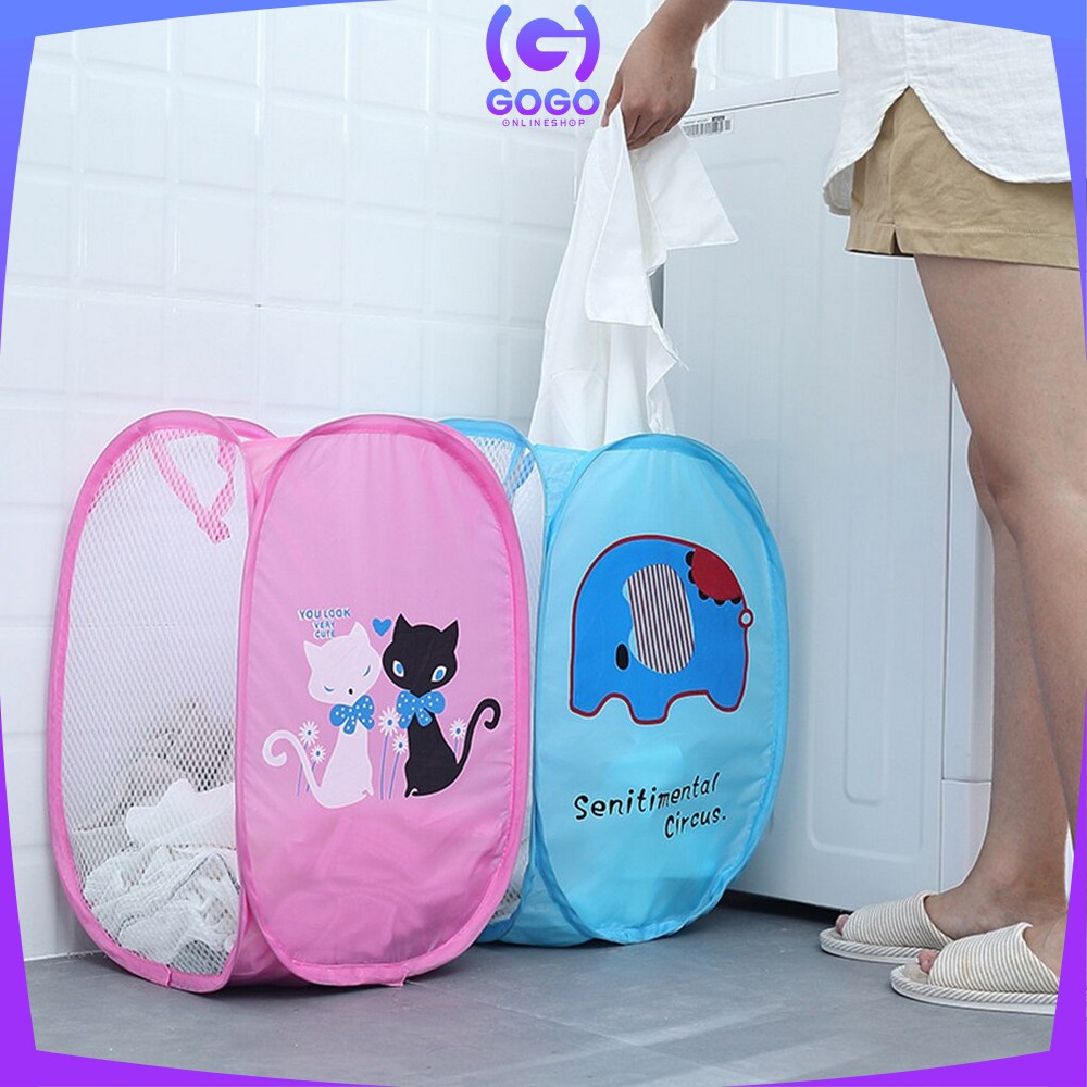 Jual Gogo C Keranjang Baju Kotor Lipat Karakter Laundry Bag