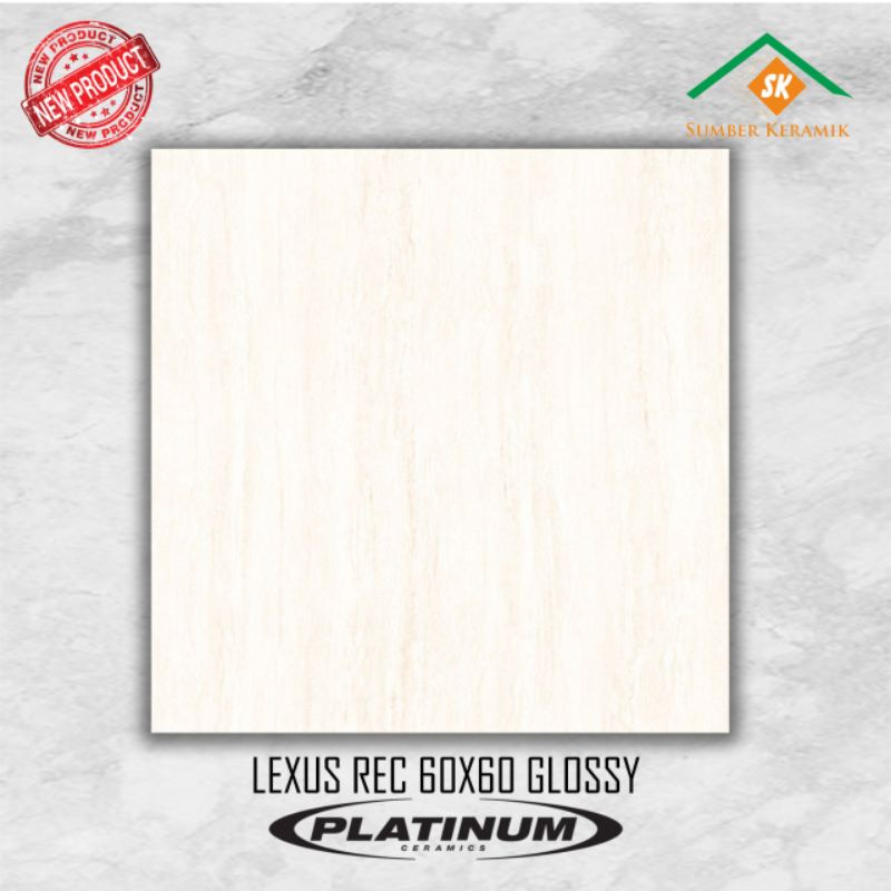 Jual Keramik Lantai 60x60 Lexus Rectifico Cream Platinum Kw1 Glossy