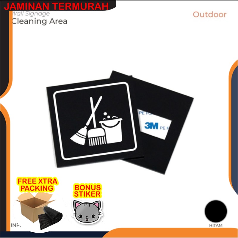 Jual Promo janitor signage logo ruang janitor acrylic signage