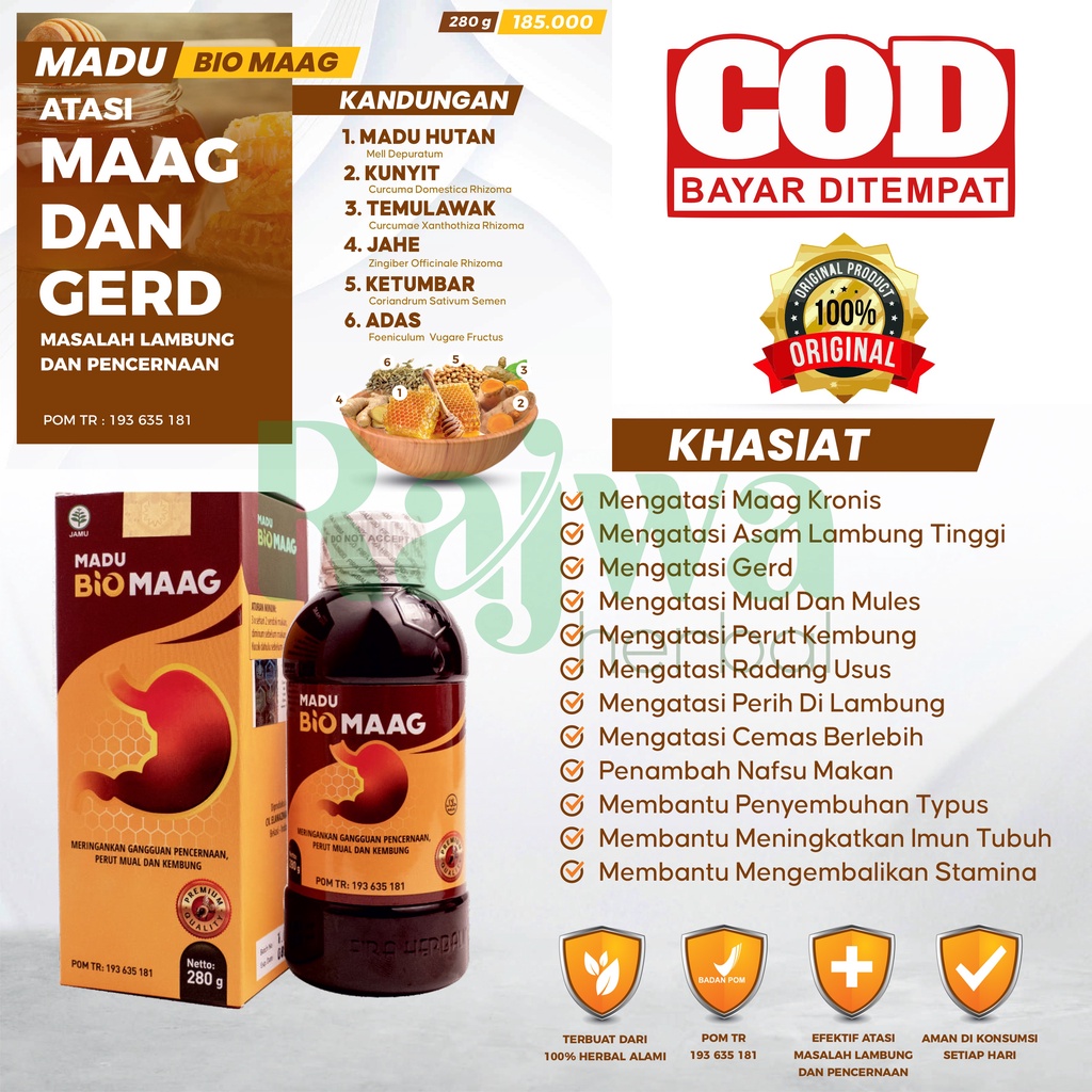 Jual 100 Original Dan Bisa Cod Madu Biomaag Original Obat Herbal