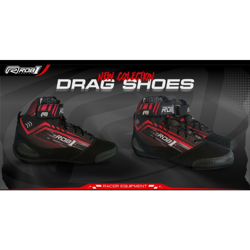 Jual Sepatu Drag Bike ROB1 Racing - Evo Black Red | Shopee Indonesia