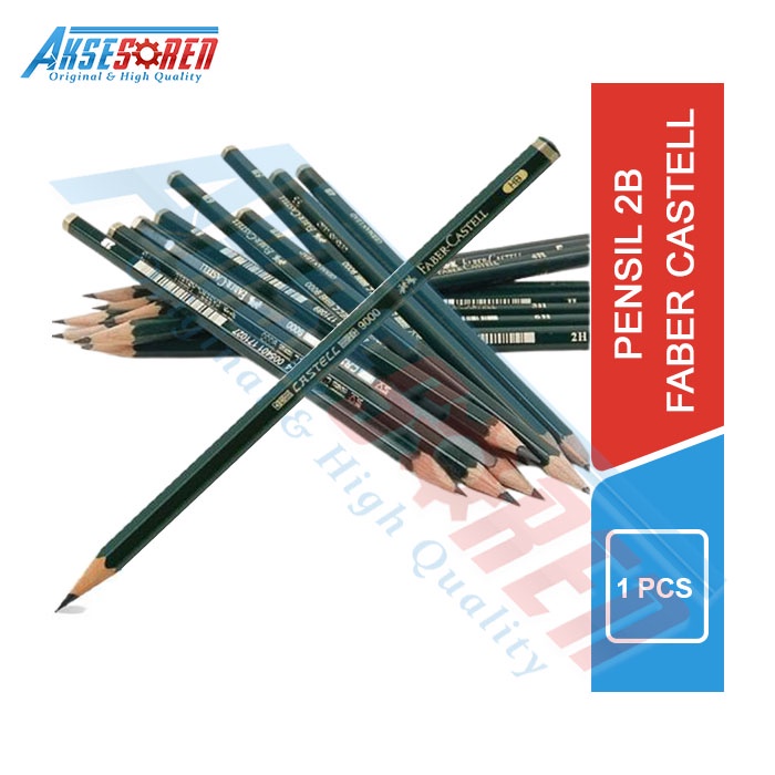 Jual Pensil 2B Faber Castell Graphite [9000/1 Pcs] / Alat Tulis Ujian ...