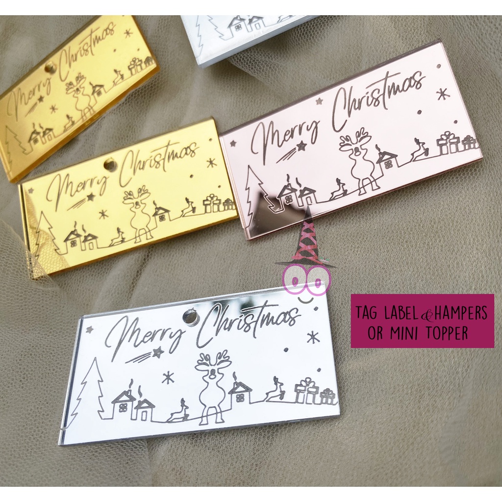 Jual READY Tag Hampers Natal | Mini Cake Topper | Topper Kue Mini ...