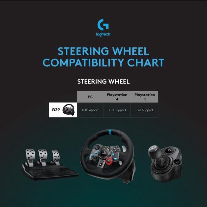 Jual Steering Wheel Logitech G29 Racing Wheel And Pedal For Pc, Ps4 And