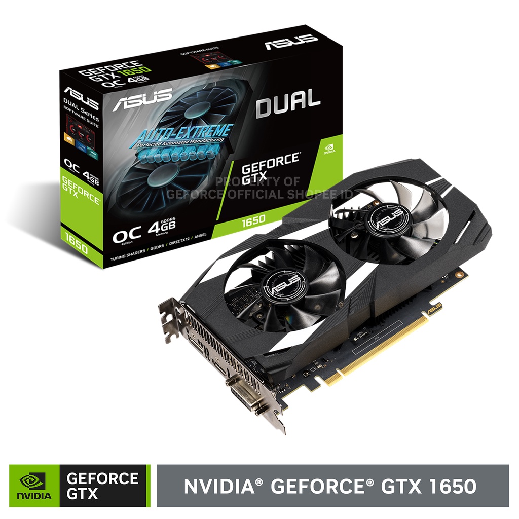 Jual ASUS DUAL GeForce GTX 1650 OC V2 | 4GB GDDR6 | Shopee Indonesia