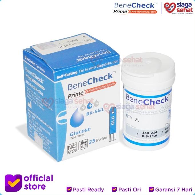 Jual Benecheck Prime- Test Strip Gula Darah ( Strip Alat Cek Kesehatan ...