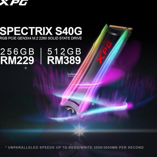 Jual Diminati--ADATA SSD RGB XPG SPECTRIX S40G 256GB PCIE GEN3X4 ...