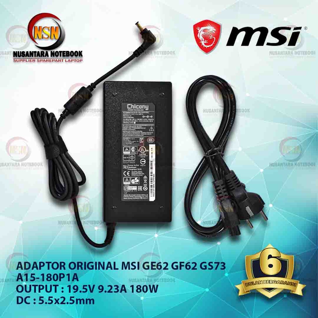 Chargeur Adaptateur Secteur Pour PC MSI – Modèle A12-180P1A / A180A010L, Compatible 911s/911m, Neuf