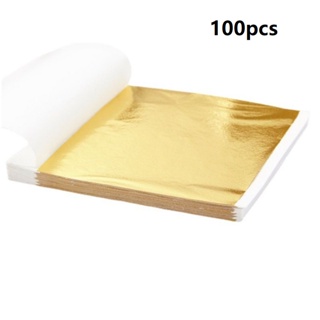 Jual 100pcs Kertas Foil Emas Diy Gold Foil Paper 9x9cm Kertas Foil Gold  Untuk Dekorasi Kerajinan Tangan