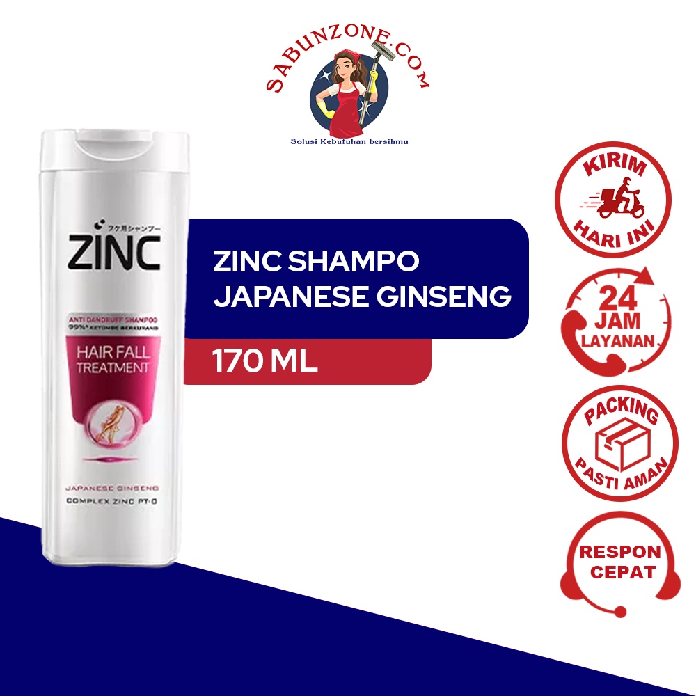 Jual Shampoo Anti Ketombe Zinc Hair Fall Treatment Japanese Ginseng 170