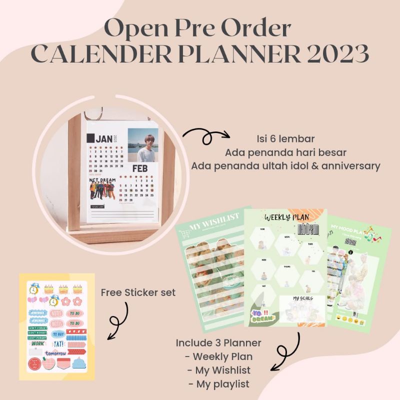 Jual Kalender Aesthetic KPOP CUSTOM | Shopee Indonesia