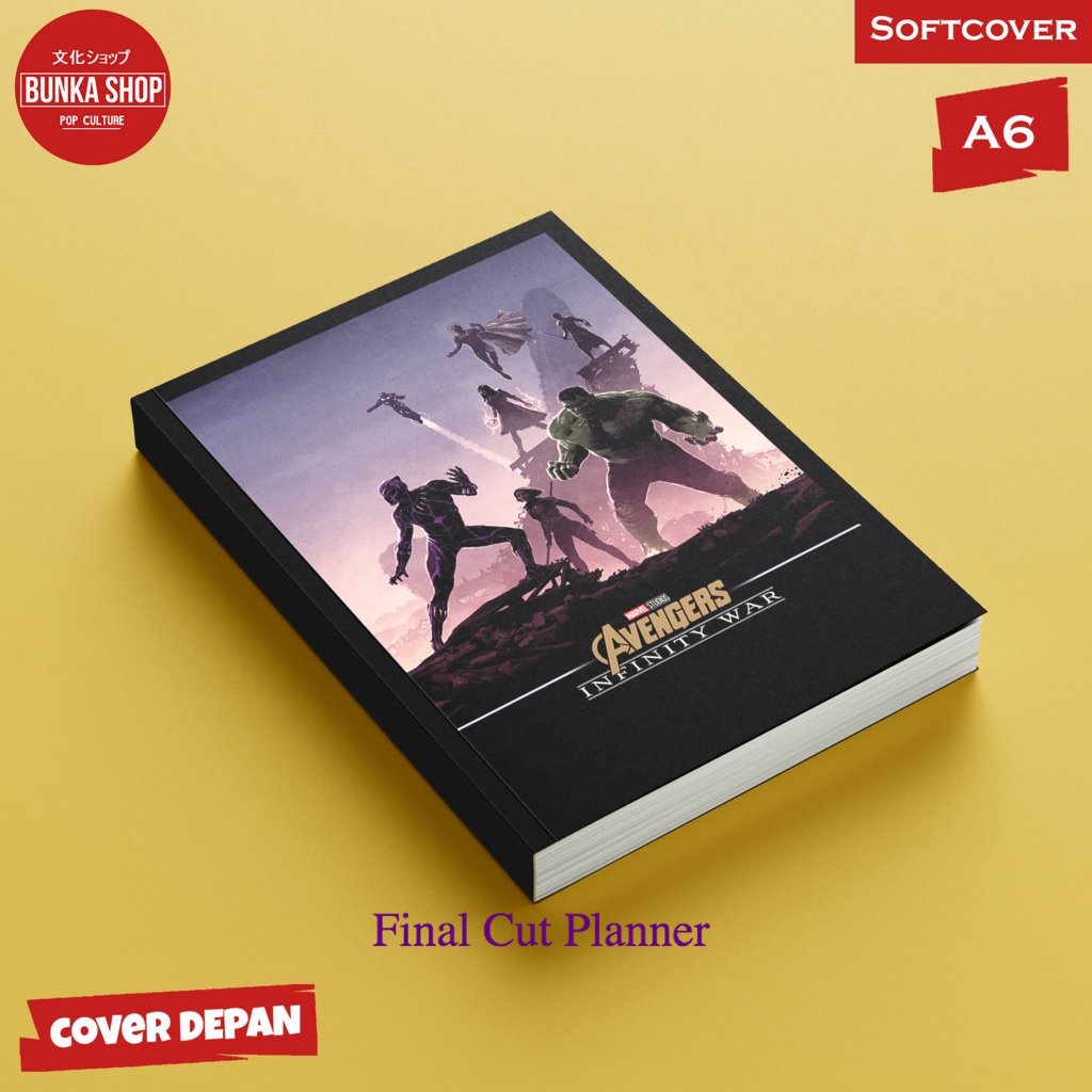 Jual Buku tulis polos/bergaris Marvel Infinity War 3 Softcover A6 Buku ...