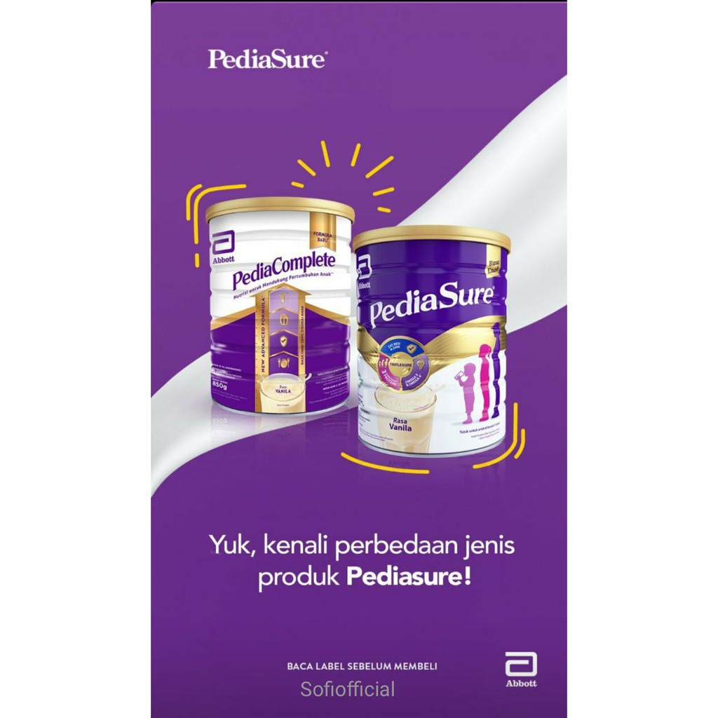 Jual PEDIASURE / PEDIACOMPLETE 850 (bukan Triplesure) | Shopee Indonesia