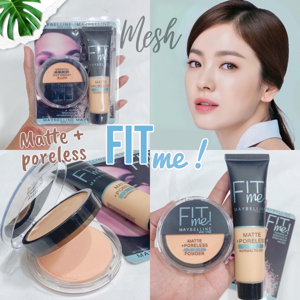 Jual Fit Me Mika Maybelline 2in1 Fit Me Set Foundation Bedak Padat