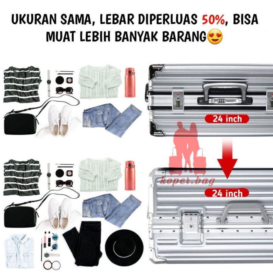 Jual Koper KB037 VOLUME EXPANDING Uk 24,26,28 dan 30 inch TSA Lock ...