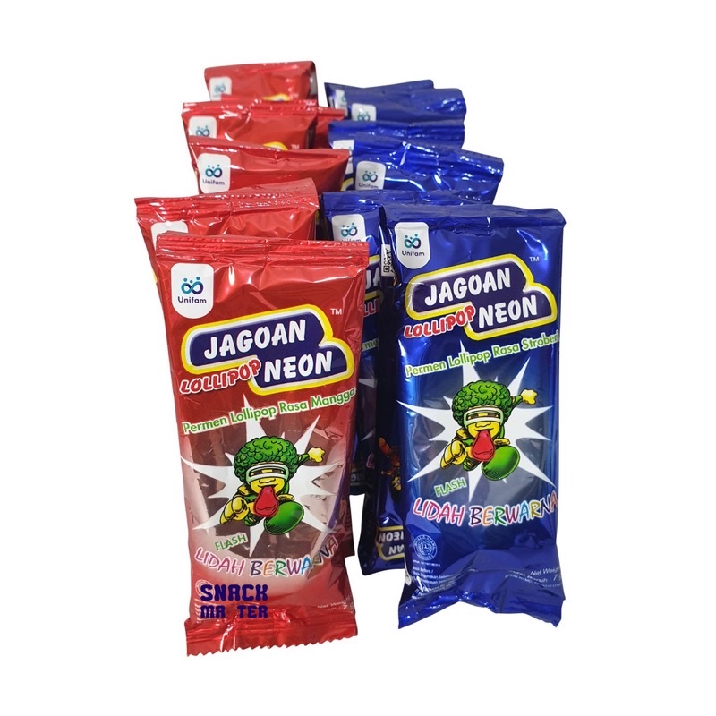 Jual Permen jagoan neon lollipop 1 renceng 12 pcs | Shopee Indonesia