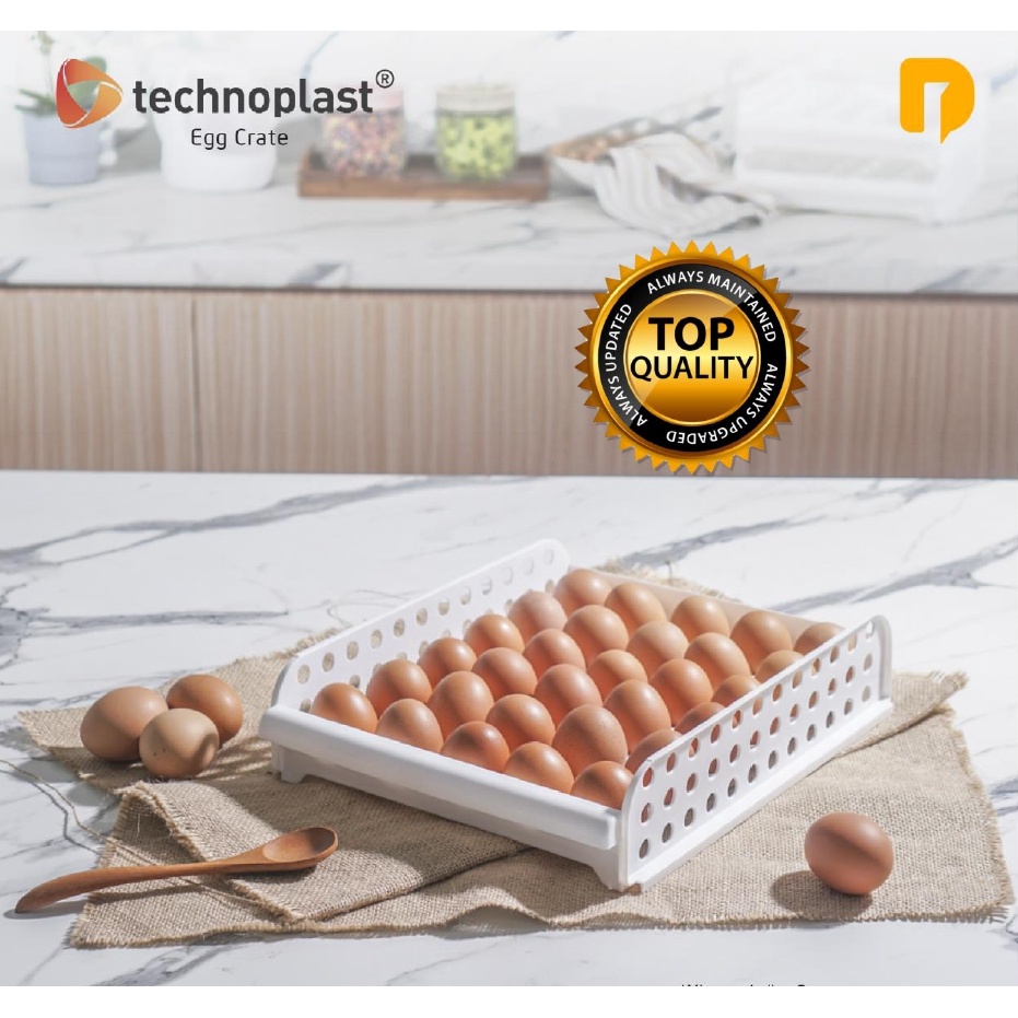Jual Rak Telur Putih Plastik Minimalis Egg Crate Technoplast | Shopee ...
