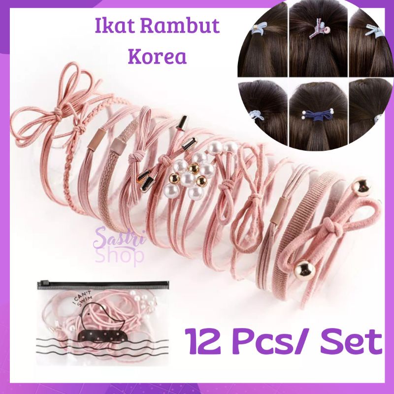 Jual Tali Ikat Rambut Karakter Bandul Lucu Karet Kuncir Korean Isi 12 ...