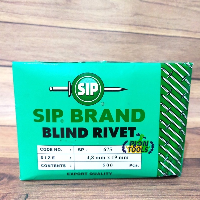Jual SIP Paku Rivet 675 ukuran 4,8x19mm / Blind Rivet / Aluminium / isi ...