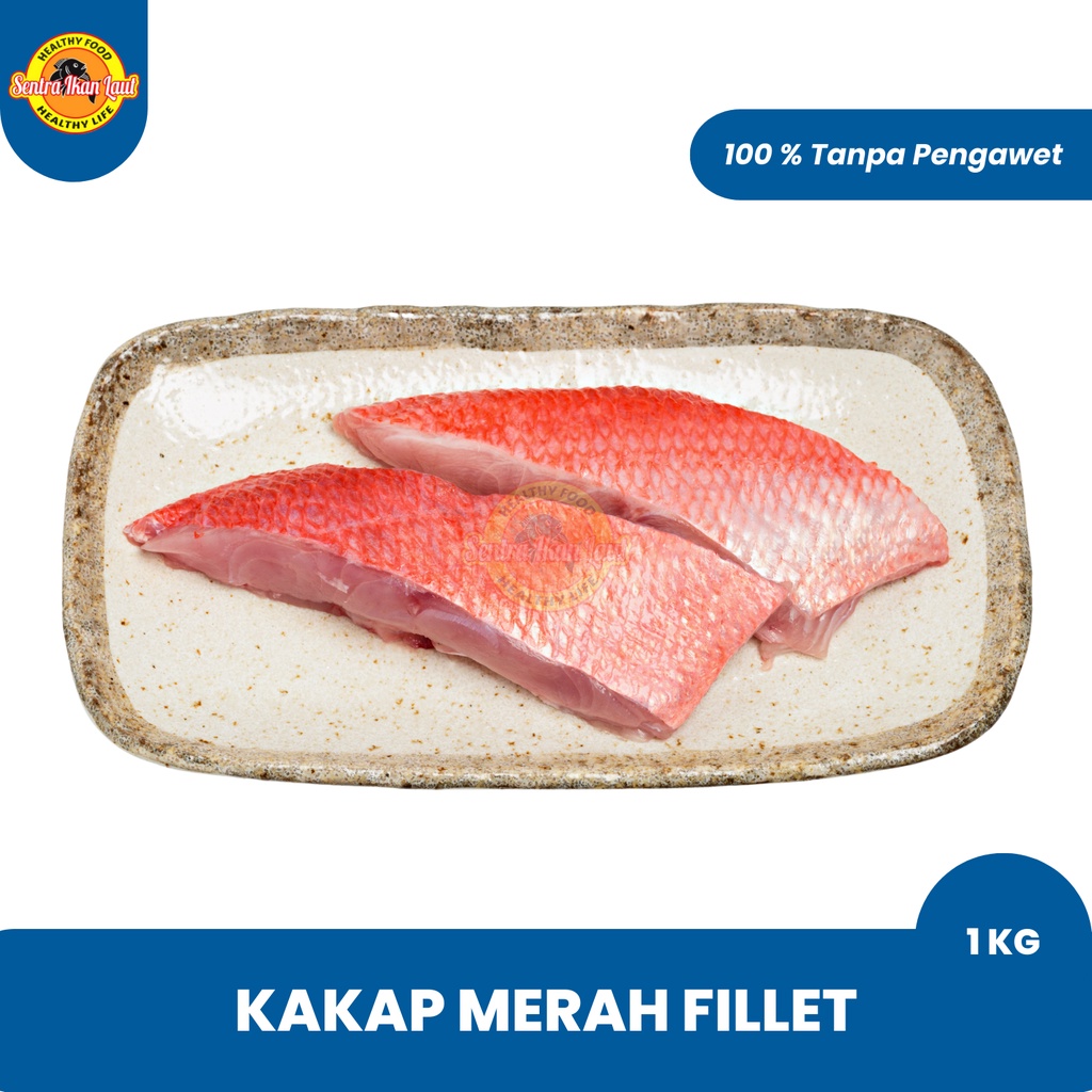 Jual Ikan Kakap Fillet Merah Red Snapper Premium Skin on 1 kg | Shopee ...