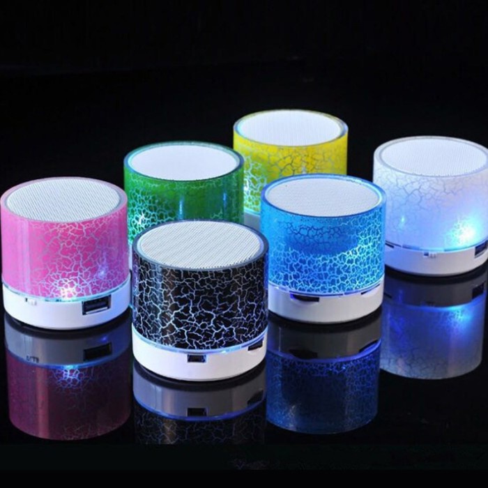 Jual Speaker Bluetooth Mini Portable Motif Retak Lampu Led Super Bass ...