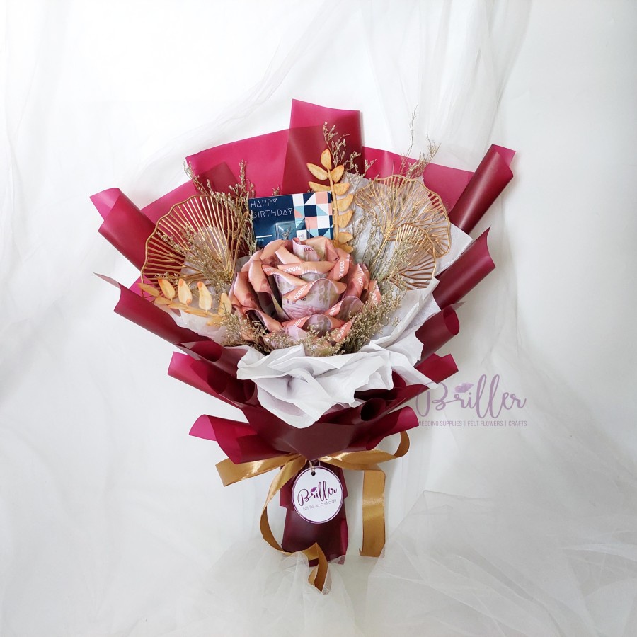 Jual Money Bouquet | Buket Uang Model Bunga Mawar | Shopee Indonesia