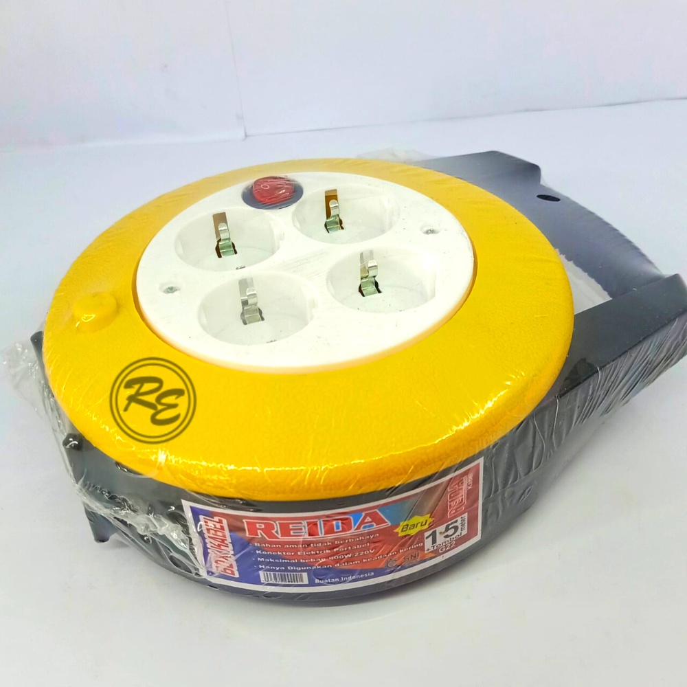Jual Reida - Box Kabel Gulung 4 Lubang 10,15 M Stop Kontak Roll Switch ...