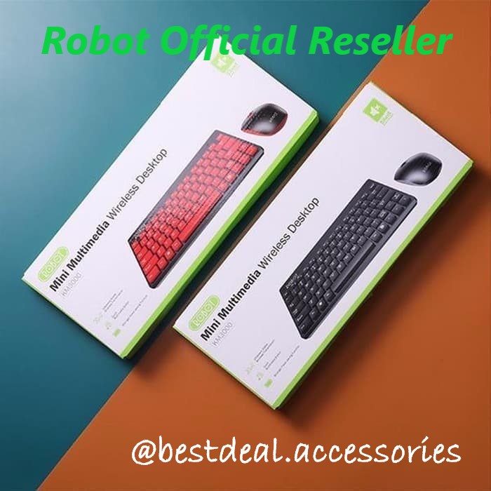 Robot KM3000 Portable Mini Wireless Keyboard + Mouse Combo Original