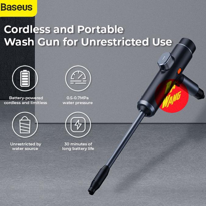 Jual BASEUS Car Wash Spray Nozzle Portable Electric Jet Semprot Cuci
