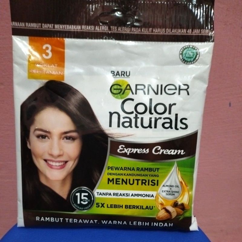 Jual Garnier color natural express cream Coklat kehitaman 20 ml+ 20 gr