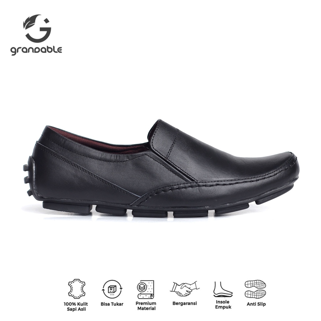 Jual Grandable Sepatu Pantofel Kulit Pria Formal Kerja Santai Nibee