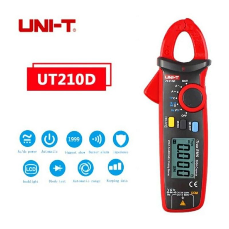 Jual Tang Ampere / Clamp Meter Mini AC/DC UNI-T Tipe UT210D / UT-210D ...