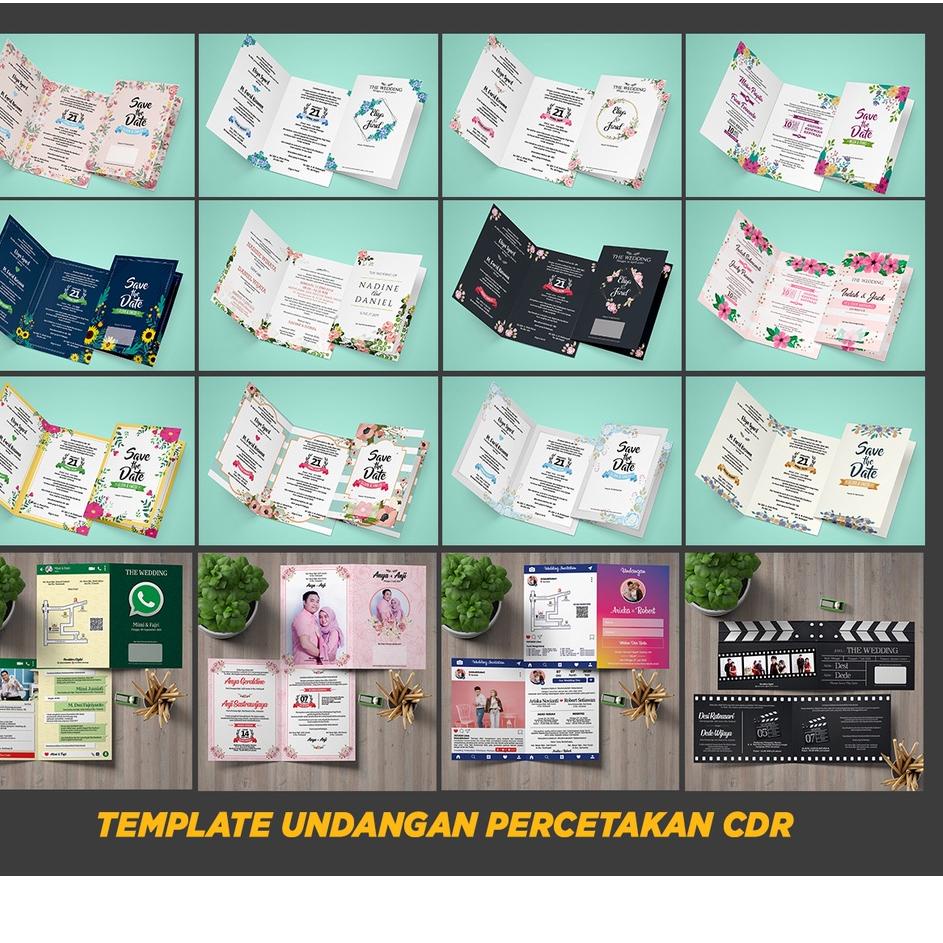 Jual PAKET TEMPLATE DESAIN PERCETAKAN UNDANGAN DIGITAL PREMIUM TERBARU 2022 VOLUME 2 Shopee