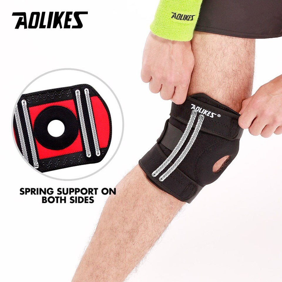 Jual AOLIKES 1PCS Knee Protector Pelindung Lutut A7618 Dengan 4 Spring ...