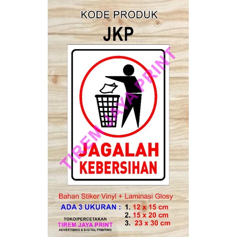 Jual Sticker Tempat Sampah Organik Non Organik, Sampah Medis, Sampah B3 ...