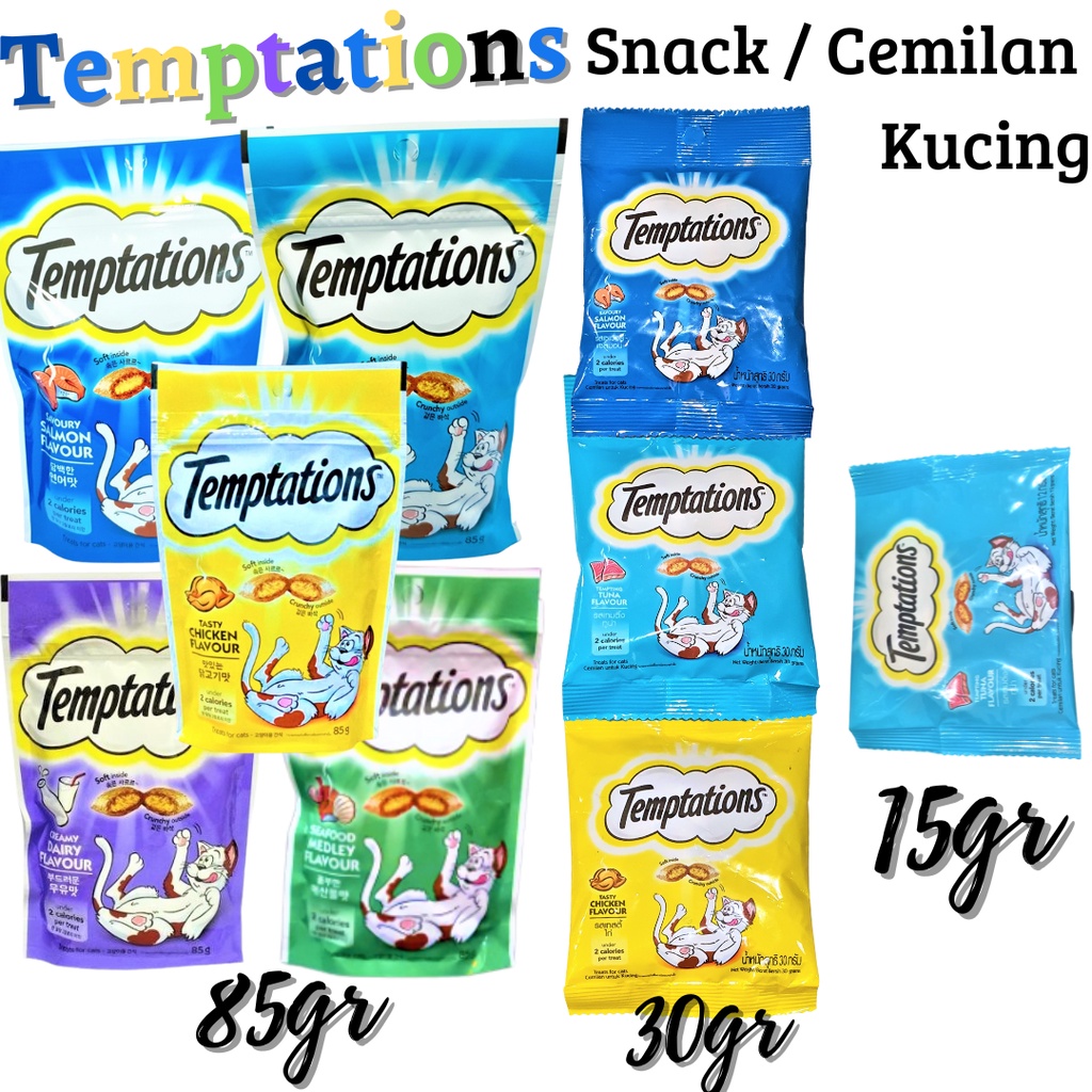 Jual TEMPTATIONS™ Snack Kucing 75g / Temptations 75gr Cemilan Kucing ...