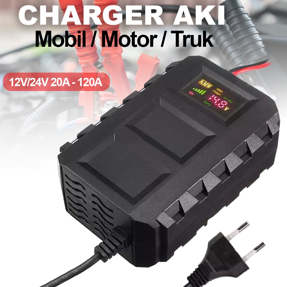 Jual Alat Cas Aki Motor Mobil Amper Volt Volt With Lcd Indikator Portable Automatic