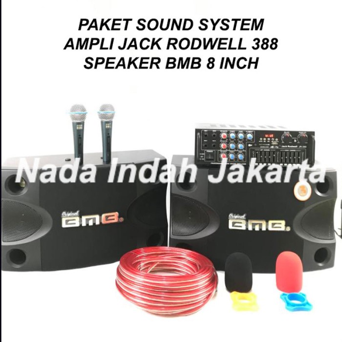 Jual Paket Sound System Karaoke Ampli Jack Rodwell 388 Bmb 8 Inch