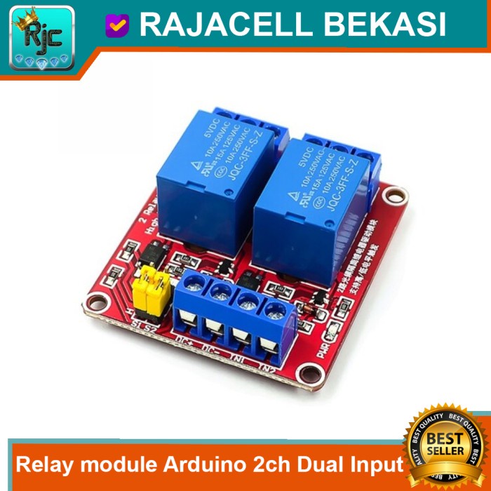 Jual Relay module Arduino 2ch Dual Input bisa High dan Low Active ...