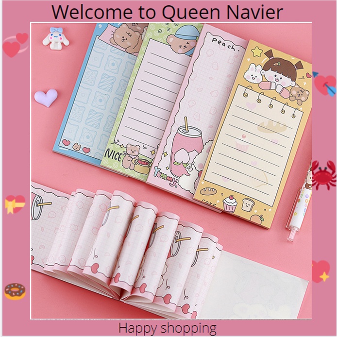 Jual QN - Sticky notes vertical note pad memo tempel cartoon | Shopee ...